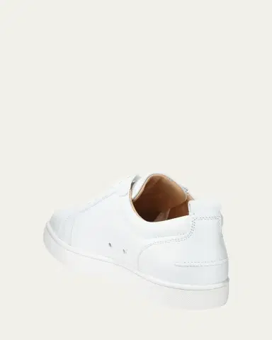 Christian Louboutin Men's Louis Junior Leather Red Sole Sneakers | Thumbnail 4