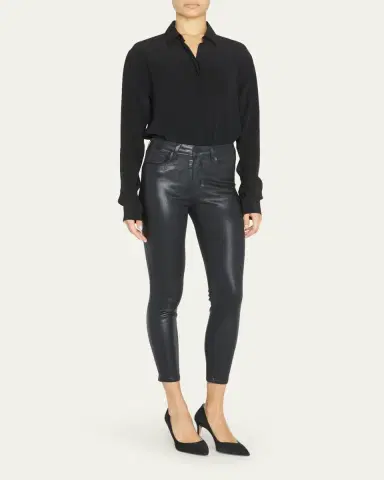 L'Agence Margot Coated High-Rise Skinny Ankle Jeans | Thumbnail 2