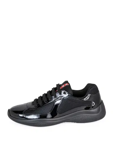 Prada Men's America's Cup Patent Leather Sneakers | Thumbnail 15