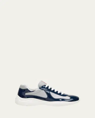 Prada Men's America's Cup Patent Leather Sneakers | Thumbnail 20