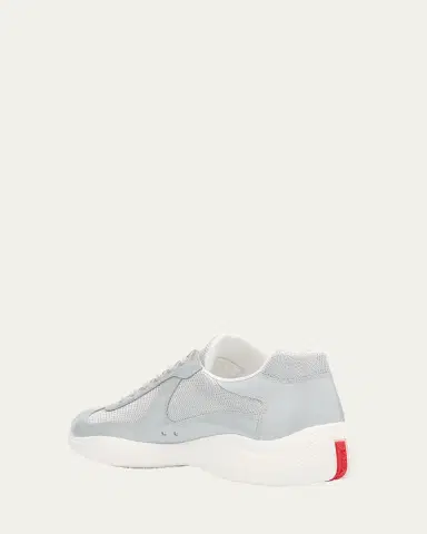 Prada Men's America's Cup Patent Leather Sneakers | Thumbnail 23