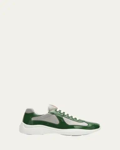 Prada Men's America's Cup Patent Leather Sneakers | Thumbnail 25