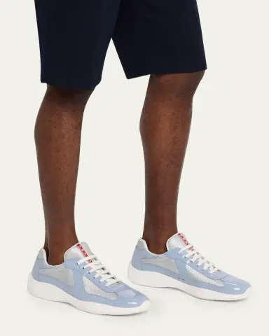Prada Men's America's Cup Patent Leather Sneakers | Thumbnail 30