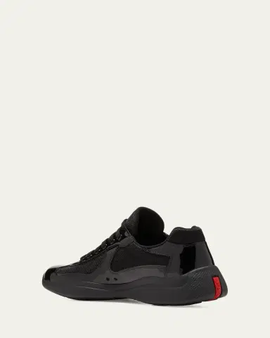 Prada Men's America's Cup Patent Leather Sneakers | Thumbnail 4