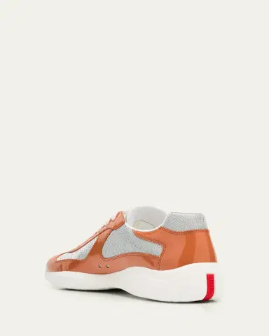 Prada Men's America's Cup Patent Leather Sneakers | Thumbnail 40
