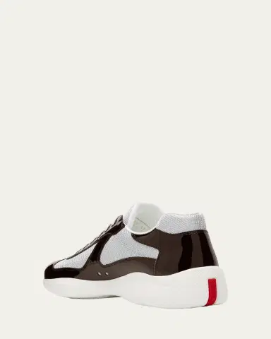 Prada Men's America's Cup Patent Leather Sneakers | Thumbnail 49