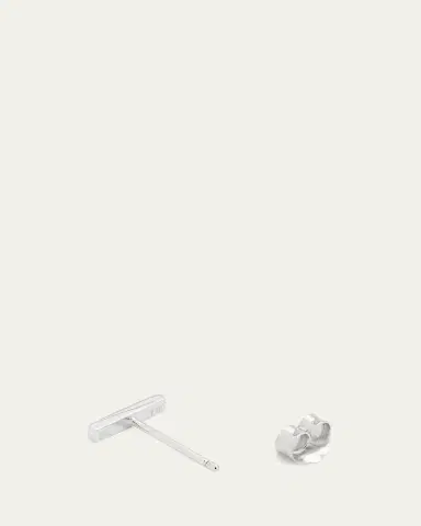 Sydney Evan Small 14k Gold Diamond Bar Single Stud Earring | Thumbnail 4