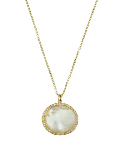 Ippolita Medium Pendant Necklace in 18K Gold with Diamonds | Thumbnail 1 Ippolita Medium Pendant Necklace in 18K Gold with Diamonds | Thumbnail 1