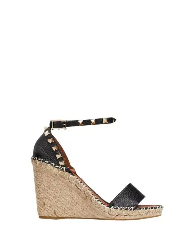 Valentino Garavani Rockstud Double Espadrille Wedge Sandals | Thumbnail 1 Valentino Garavani Rockstud Double Espadrille Wedge Sandals | Thumbnail 1