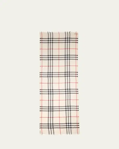 Burberry Giant Check Gauze Scarf | Thumbnail 3