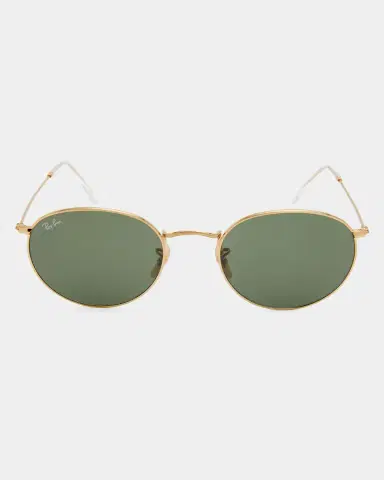 Ray-Ban Round Monochromatic Metal Sunglasses | Thumbnail 3