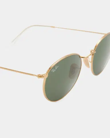 Ray-Ban Round Monochromatic Metal Sunglasses | Thumbnail 4