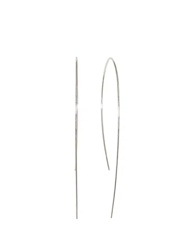 Lana 14K White Gold Hooked On Hoop Earrings