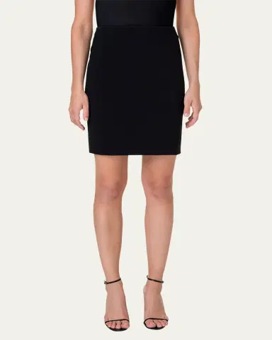 Akris punto Short Stretch-Jersey Skirt | Thumbnail 8
