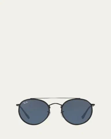 Ray-Ban Monochromatic Round Metal Sunglasses, 51MM | Thumbnail 2