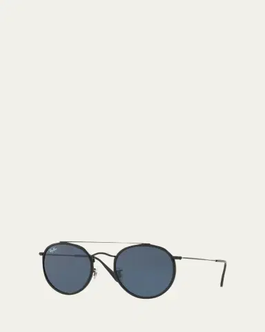 Ray-Ban Monochromatic Round Metal Sunglasses, 51MM | Thumbnail 3