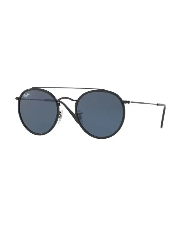 Ray-Ban Monochromatic Round Metal Sunglasses, 51MM