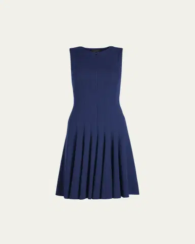 Akris Sleeveless Zip-Front Seamed A-Line Dress | Thumbnail 12