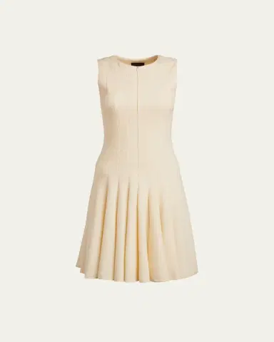 Akris Sleeveless Zip-Front Seamed A-Line Dress | Thumbnail 7