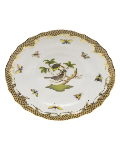 Herend Rothschild Bird Borders Brown Salad Plate #1 | Thumbnail 2