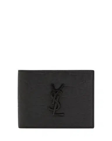 Saint Laurent Men's Tonal Monogram Leather Bifold Wallet | Thumbnail 1 Saint Laurent Men's Tonal Monogram Leather Bifold Wallet | Thumbnail 1
