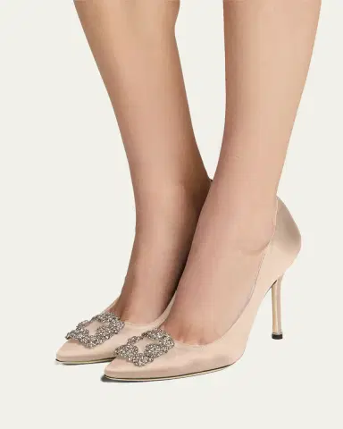Manolo Blahnik Hangisi 105mm Satin High-Heel Pumps | Thumbnail 15 Manolo Blahnik Hangisi 105mm Satin High-Heel Pumps | Thumbnail 15