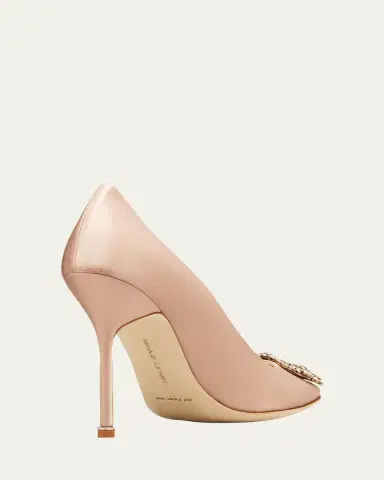 Manolo Blahnik Hangisi 105mm Satin High-Heel Pumps | Thumbnail 17 Manolo Blahnik Hangisi 105mm Satin High-Heel Pumps | Thumbnail 17