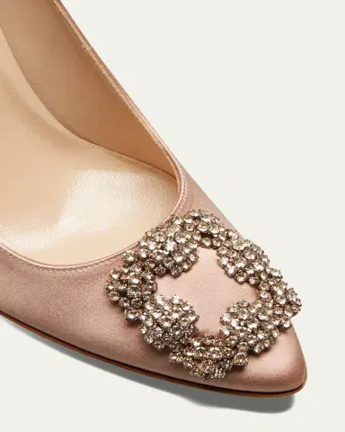 Manolo Blahnik Hangisi 105mm Satin High-Heel Pumps | Thumbnail 18 Manolo Blahnik Hangisi 105mm Satin High-Heel Pumps | Thumbnail 18