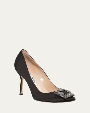 Manolo Blahnik Hangisi 105mm Satin High-Heel Pumps | Thumbnail 6 Manolo Blahnik Hangisi 105mm Satin High-Heel Pumps | Thumbnail 6