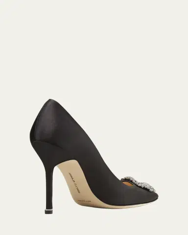 Manolo Blahnik Hangisi 105mm Satin High-Heel Pumps | Thumbnail 9 Manolo Blahnik Hangisi 105mm Satin High-Heel Pumps | Thumbnail 9