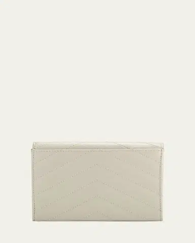 Saint Laurent YSL Monogram Small Flap Wallet in Grained Leather | Thumbnail 8