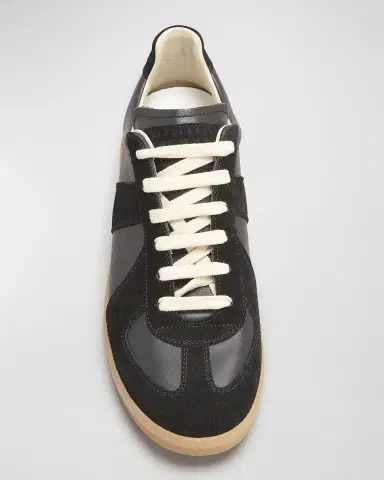 Maison Margiela Replica Suede & Leather Sneakers | Thumbnail 3