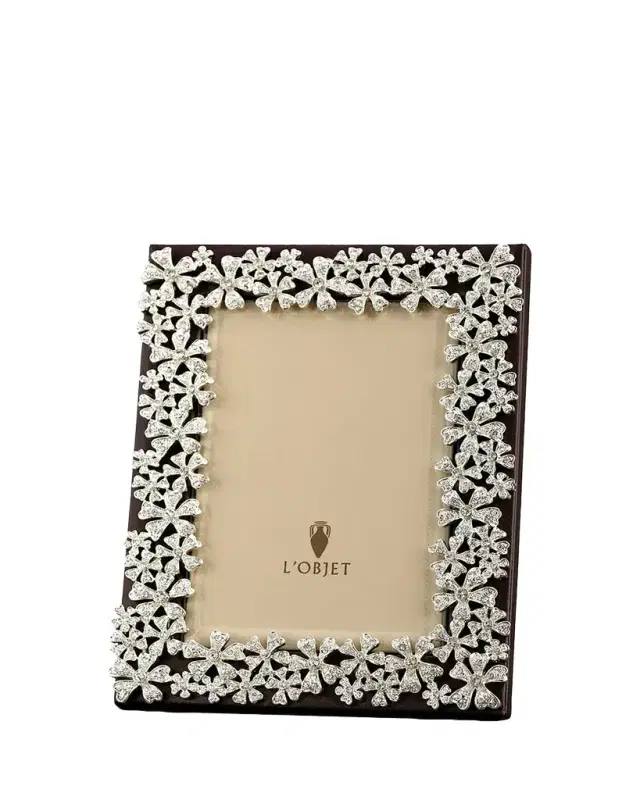 L'Objet Garland Swarovski Crystal Picture Frame, 5" x 7"