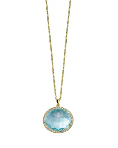 Ippolita Medium Pendant Necklace in 18K Gold with Diamonds | Thumbnail 1 Ippolita Medium Pendant Necklace in 18K Gold with Diamonds | Thumbnail 1
