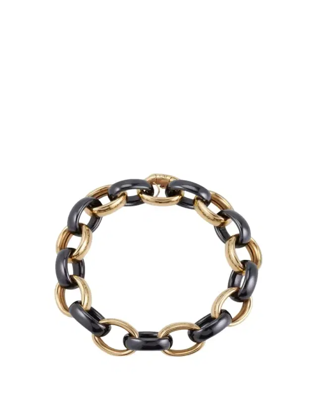 Marilyn Black Ceramic Link Bracelet