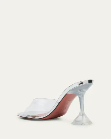 Amina Muaddi Lupita Glass Slide Sandals | Thumbnail 2