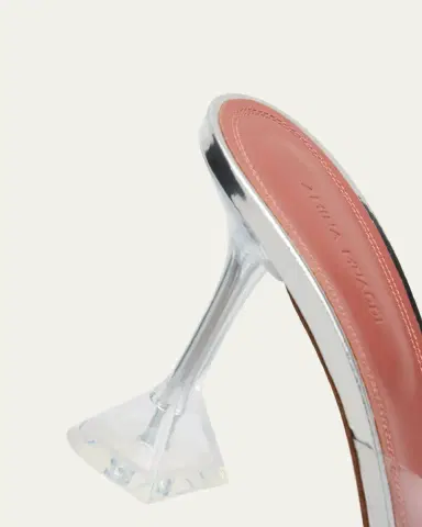 Amina Muaddi Lupita Glass Slide Sandals | Thumbnail 3