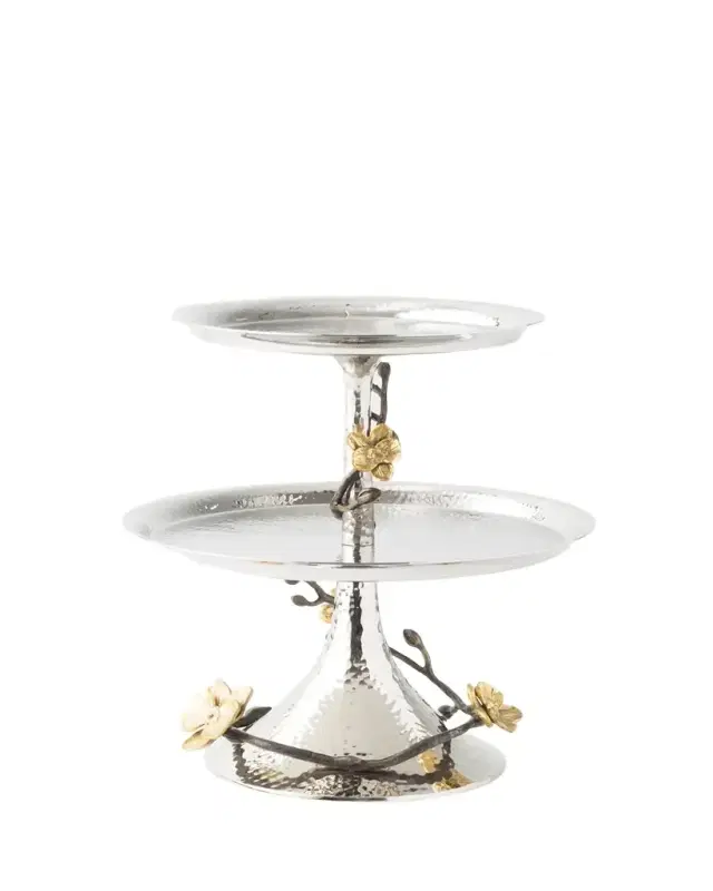 Michael Aram Gold Orchid Two-Tier Etagere