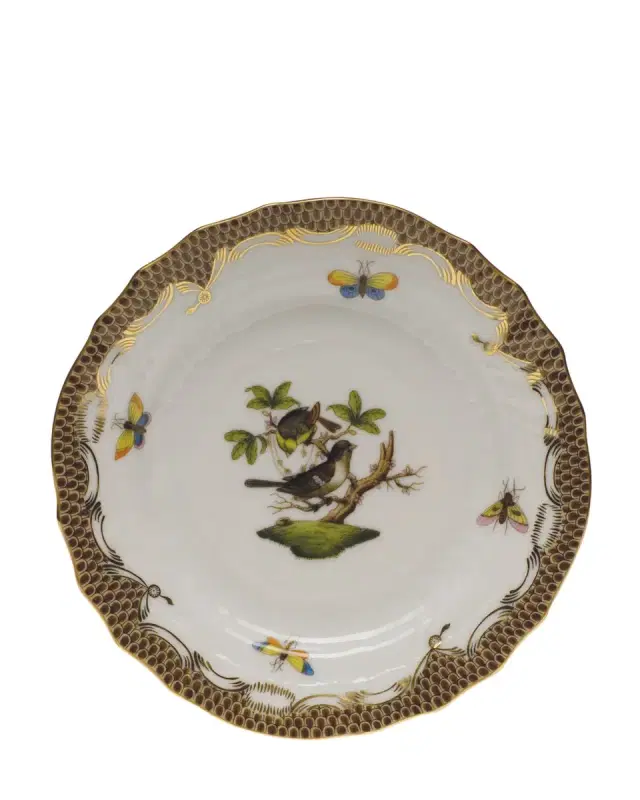 Herend Rothchilds Bird Brown Bread & Butter Plate