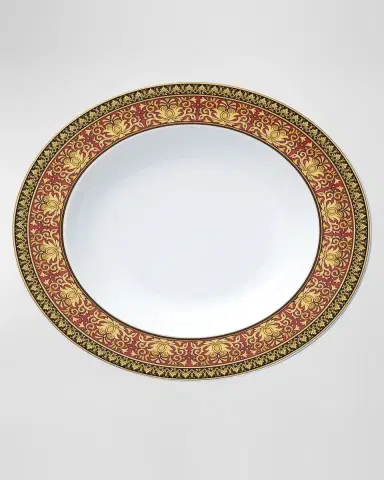 Versace Medusa Red Rim Soup Bowl | Thumbnail 2