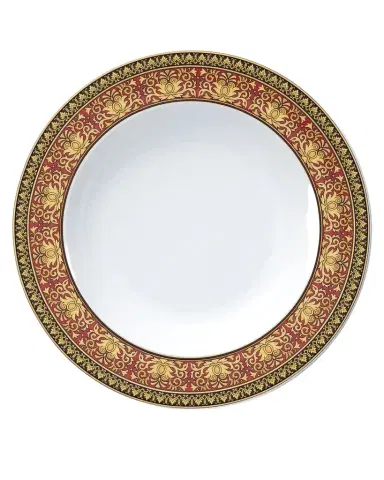 Versace Medusa Red Rim Soup Bowl | Thumbnail 1