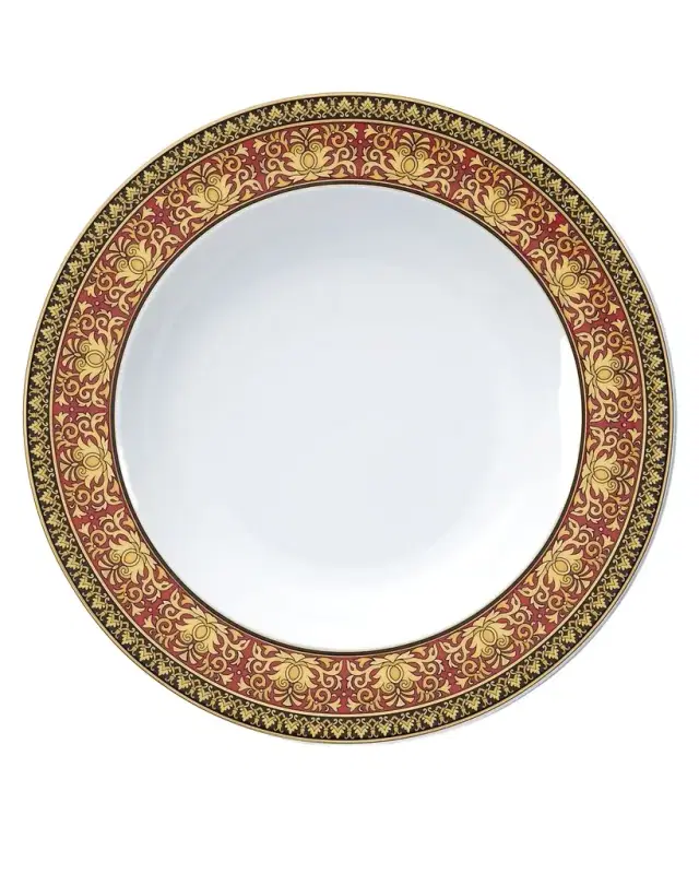 Versace Medusa Red Rim Soup Bowl