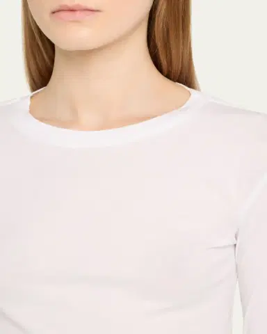 AMO Denim Babe Cropped Long-Sleeve Cotton Tee | Thumbnail 5