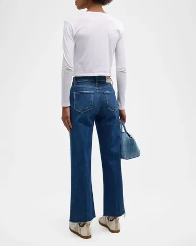 AMO Denim Babe Cropped Long-Sleeve Cotton Tee | Thumbnail 10