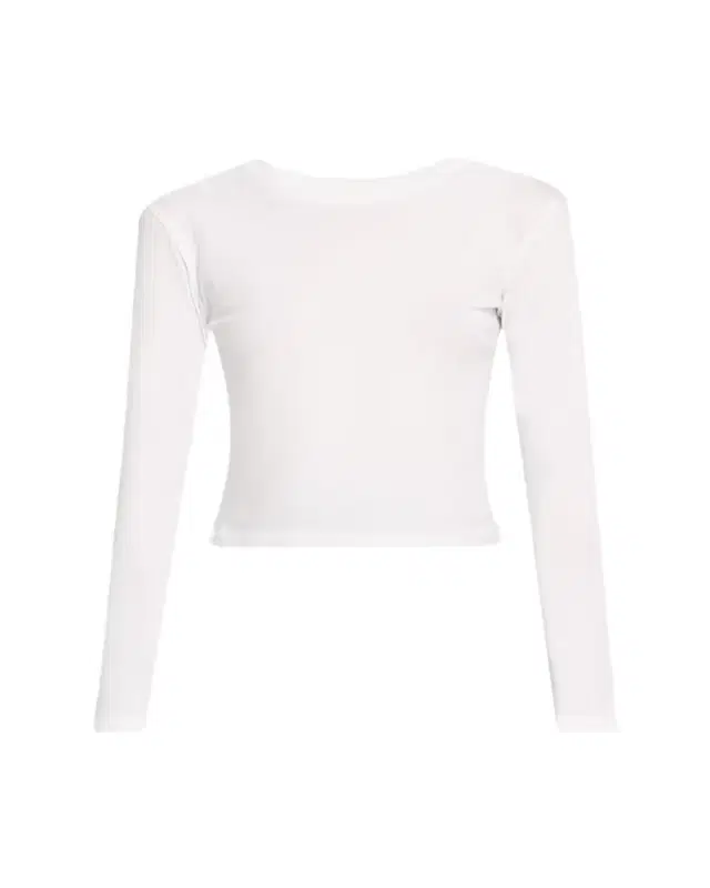 Babe Cropped Long-Sleeve Cotton Tee