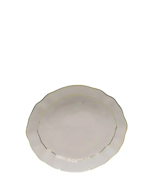 Golden Edge Oval Dish