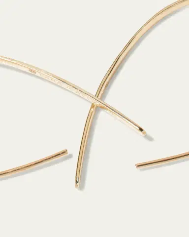 Lana 14K Gold Mini Flat Hooked on Hoop Earrings | Thumbnail 4 Lana 14K Gold Mini Flat Hooked on Hoop Earrings | Thumbnail 4