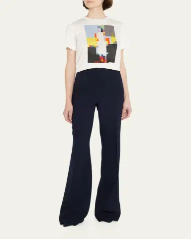 Akris Farrah Boot-Cut Mid-Rise Wool Pants | Thumbnail 8 Akris Farrah Boot-Cut Mid-Rise Wool Pants | Thumbnail 8