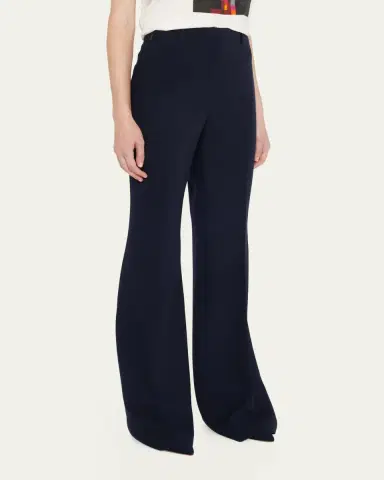 Akris Farrah Boot-Cut Mid-Rise Wool Pants | Thumbnail 10 Akris Farrah Boot-Cut Mid-Rise Wool Pants | Thumbnail 10
