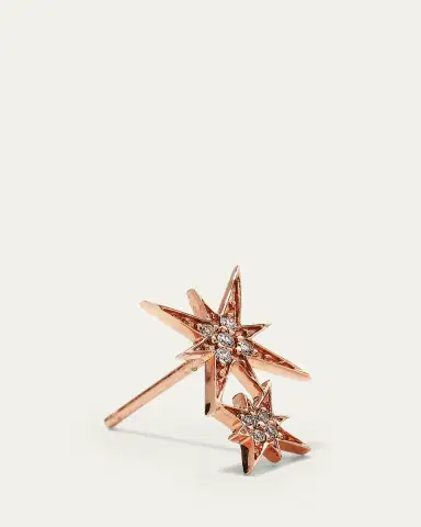 Sydney Evan 14k Pave Diamond Double Starburst Stud Earring | Thumbnail 6